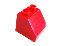 L-W Toys Junior Kostka 1x2 zkosená červená